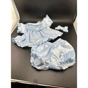 Cabbage Patch Kids Play Along Light Blue Velour Velvet 3 piece outfit Vtg 2004